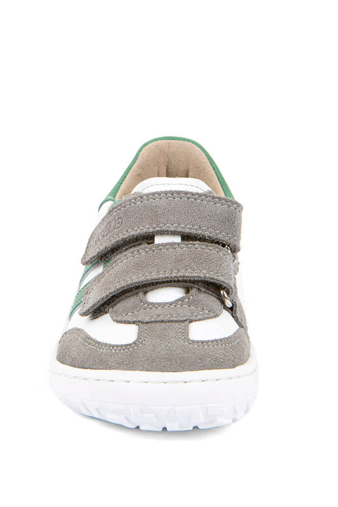 Gray barefoot sneakers with velcro straps 