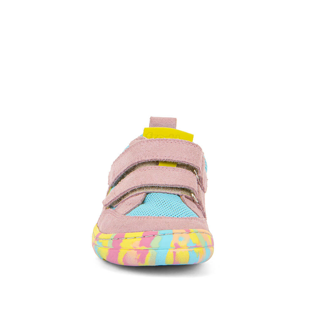 Shoes with flexible sole supports natural foot movement.