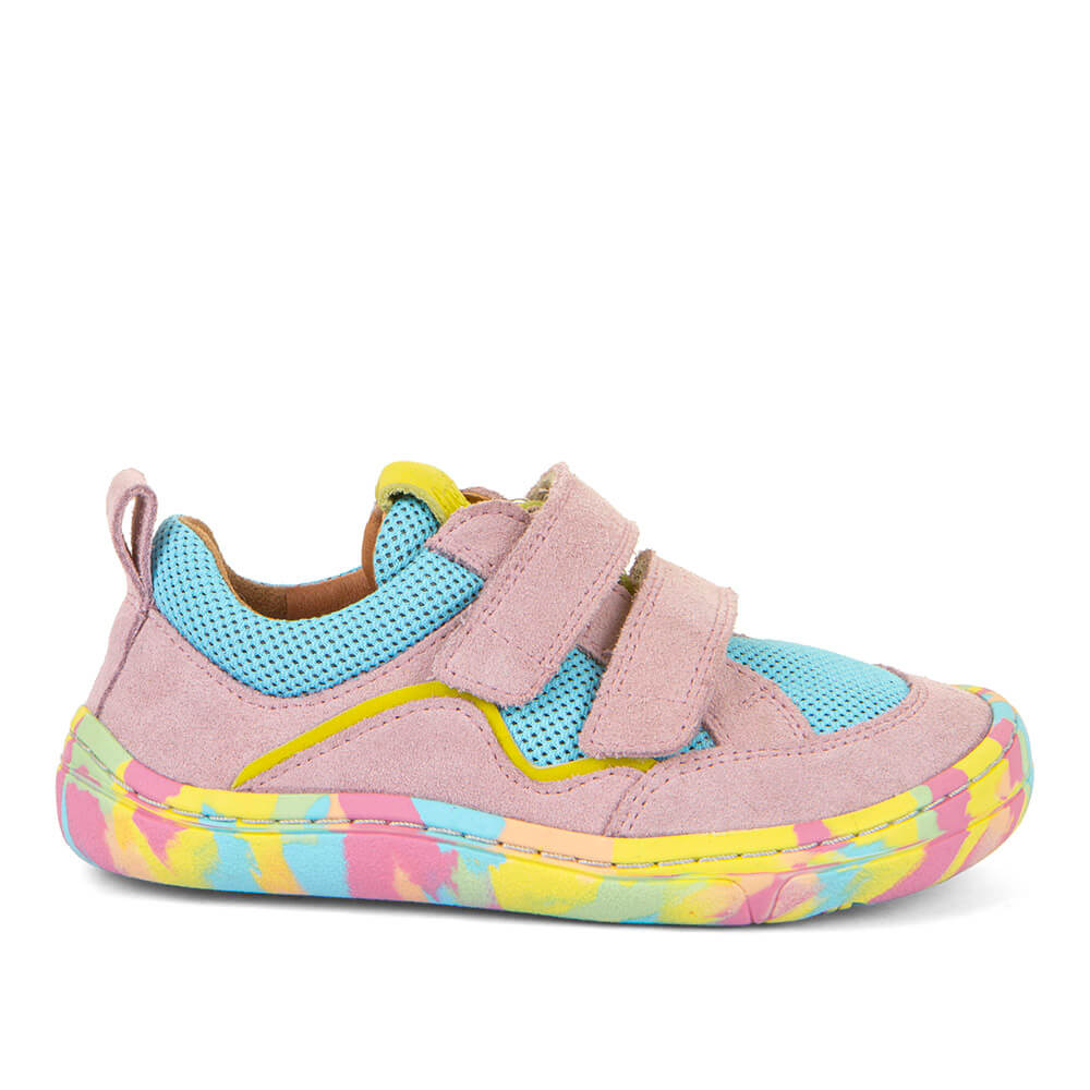 Shoes with flexible sole supports natural foot movement.